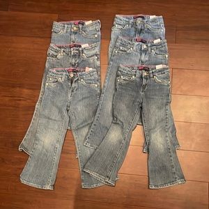 Lot of 6 pair 4T Levi’s flare jeans
